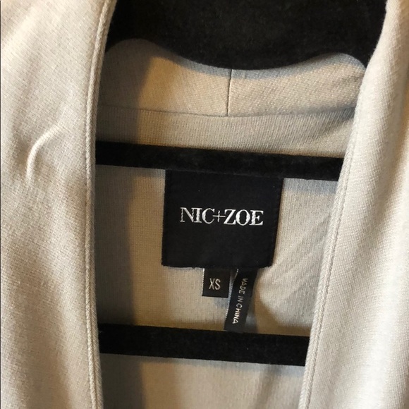 Nic+Zoe asymmetrical zip waterfall cardigan - Picture 2 of 4